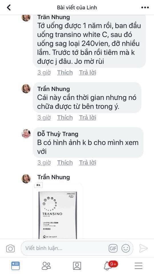 Thuốc Transino 240 viên trị nám tàn nhang và làm trắng 14