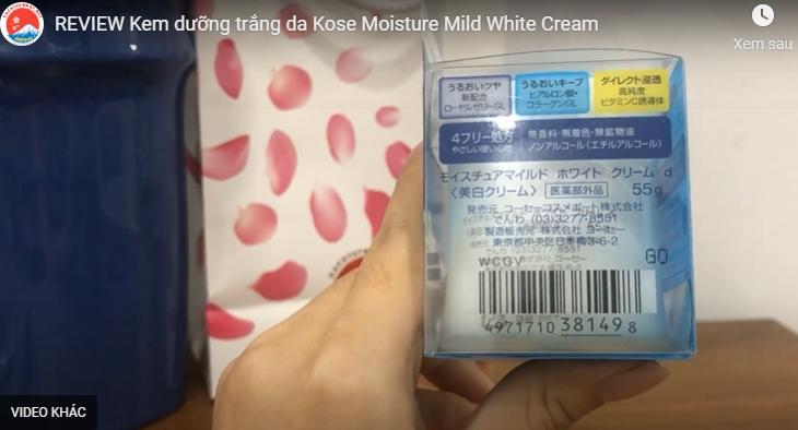 Kem dưỡng trắng da Kose Moisture Mild White Cream chính hãng mua ở đâu? Giá bao nhiêu?