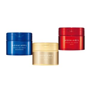 Kem dưỡng Shiseido Aqualabel 90gr màu xanh, đỏ, vàng Nhật Bản