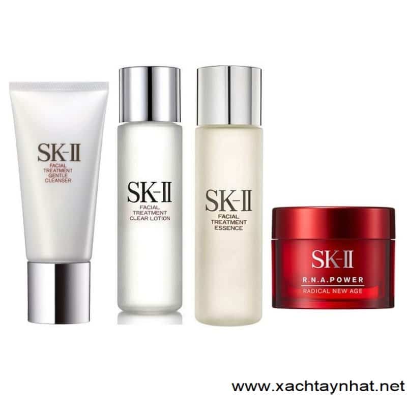 SK II mini set 4 Nhật Bản ( nước thần+ sữa rửa mặt+kem dưỡng+tẩy trang)