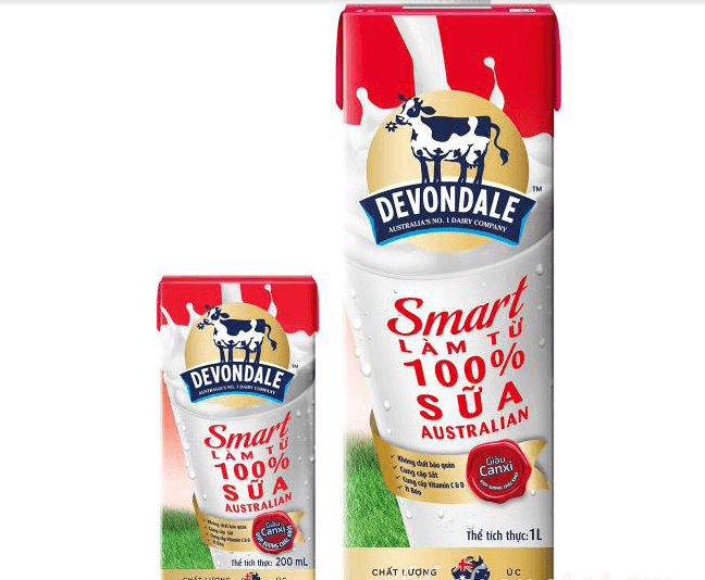 Sữa tươi Devondale ít béo bổ sung Canxi 200ml và 1L