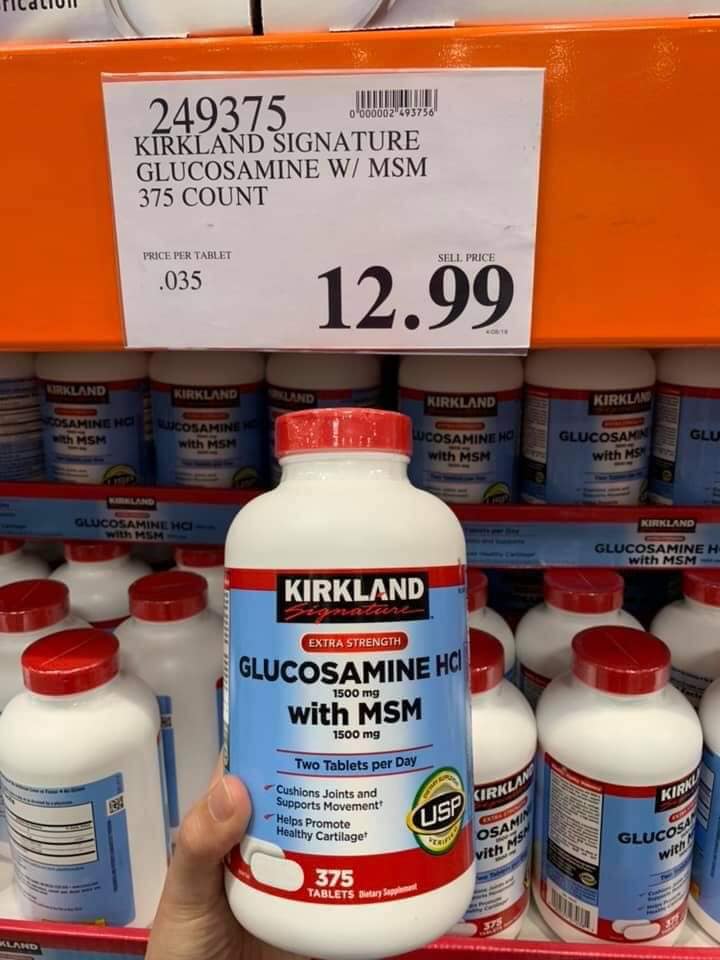 Glucosamine HCL 1500mg Kirkland With MSM 1500mg