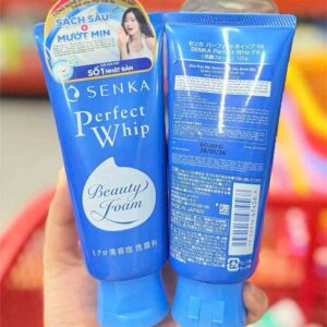Sữa rửa mặt Senka Perfect Whip xanh dương