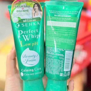 Sữa rửa mặt Senka Perfect Whip xanh lá đậm