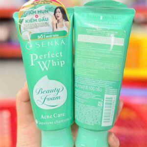 Sữa rửa mặt Senka Perfect Whip xanh lá nhạt