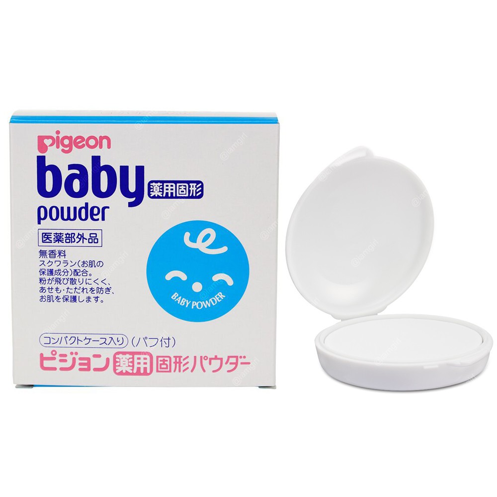 Dạng nén Pigeon Baby Powder Nhật màu trắng