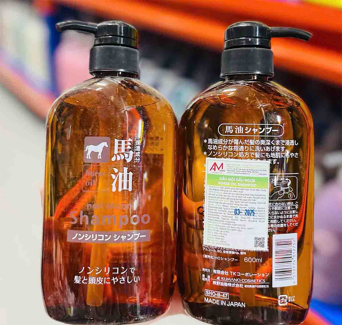 Dầu gội mỡ ngựa Horse Oil Natural Hair Shampoo