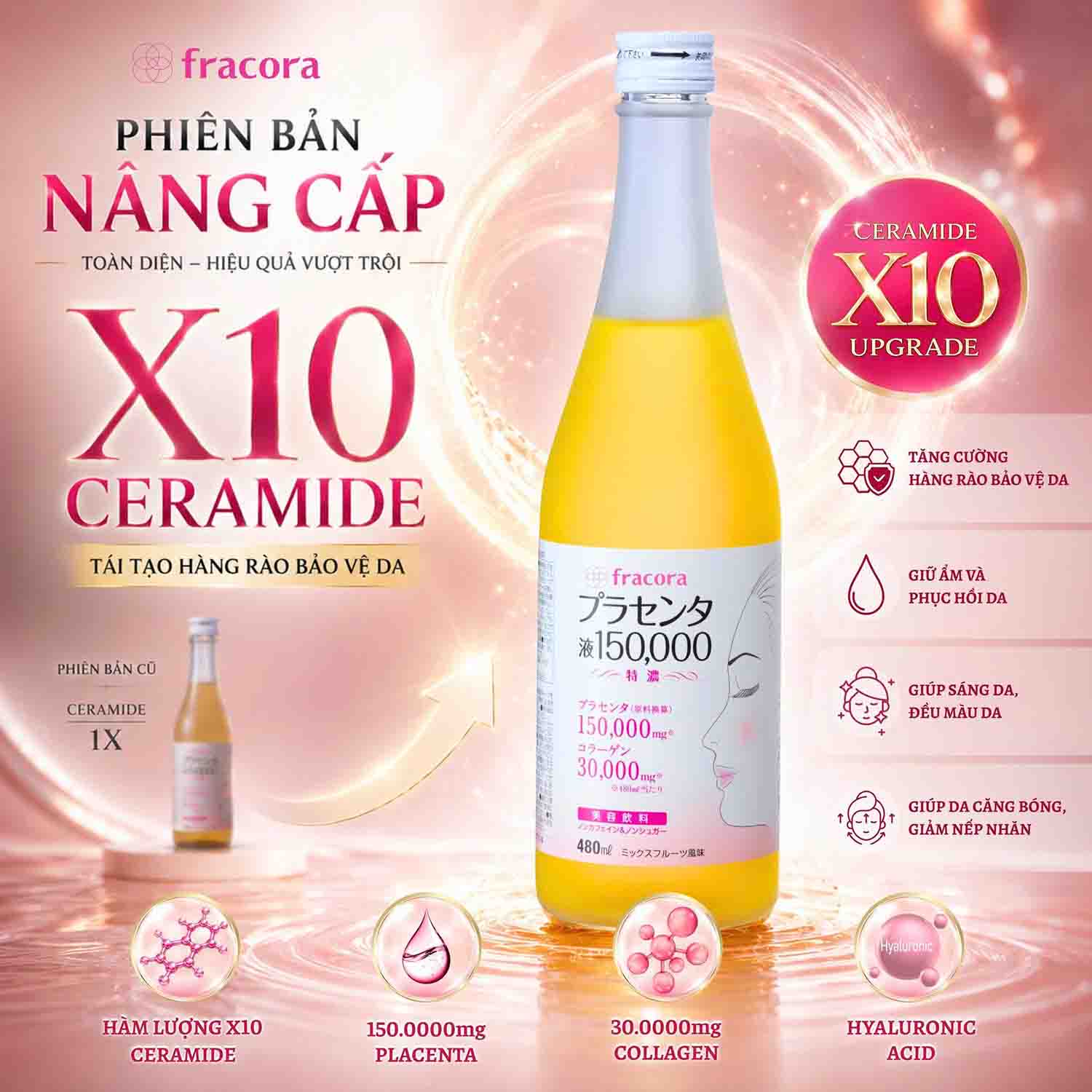 Nước uống nhau thai cừu Fracora Placenta 150