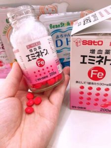 Công dụng tuyệt vời từ viên uống bổ máu Sato 180 viên Nhật Bản