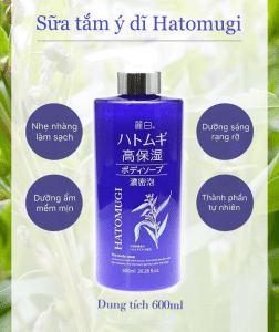 sua tam y di hatomugi mau xanh 600ml