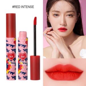 - 3CE Maison Kitsune Velvet Lip Tint Red Intense đỏ cam tươi