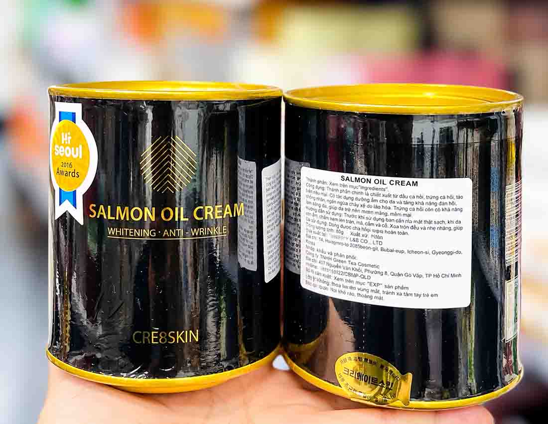Kem cá hồi Salmon Oil Cream màu đen