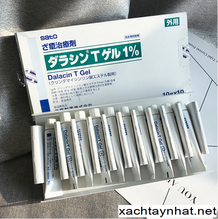Kem đặc trị mụn bọc, mụn trứng cá Dalacin T Gel 1% Sato của bệnh viện Nhật Bản