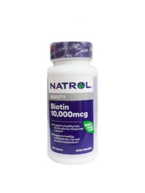 Viên Uống Mọc Tóc Natrol Biotin Beauty 10.000mcg Mỹ