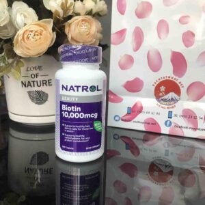 Viên Uống Mọc Tóc Natrol Biotin Beauty 10.000mcg mẫu mới