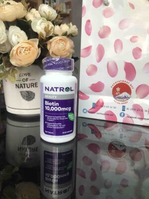 Viên Uống Mọc Tóc Natrol Biotin Beauty 10.000mcg mẫu mới