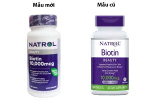Viên Uống Mọc Tóc Natrol Biotin Beauty 10.000mcg mẫu mới