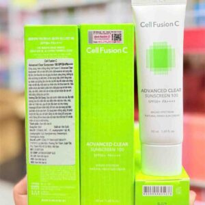 Kem chống nắng Cell Fusion C màu xanh mẫu mới