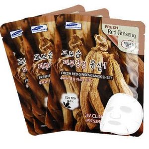 Mặt nạ nhân sâm 3W Clinic Fresh Red Ginseng Mask 4