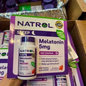 Viên ngậm ngủ ngon Natrol Melatonin Sleep 5mg 250v