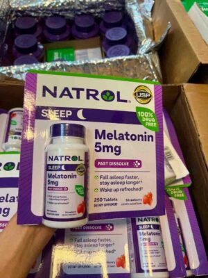 Viên ngậm ngủ ngon Natrol Melatonin Sleep 5mg 250v