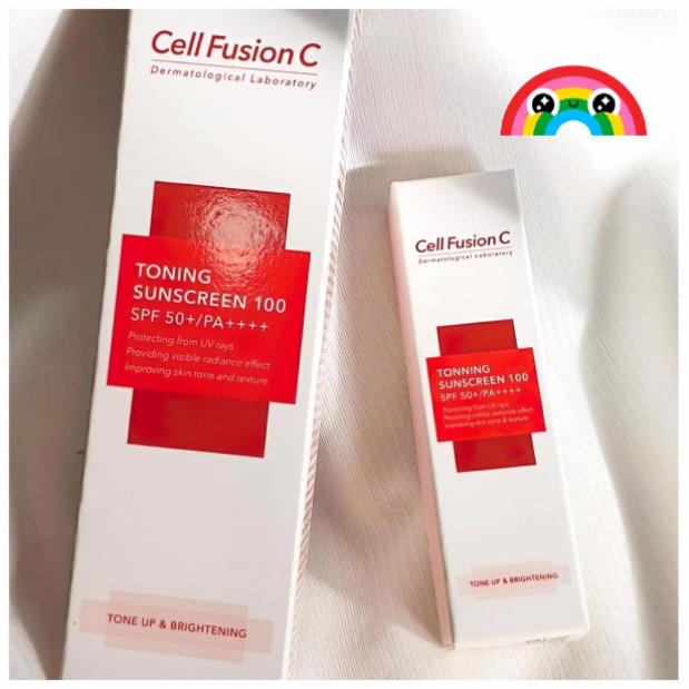 Kem kháng nắng và nóng Cell Fusion C hồng Mẫu Mới 2