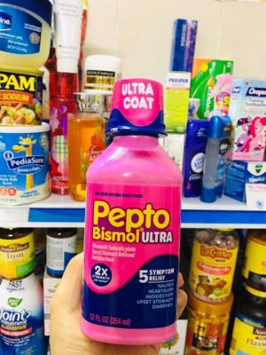 Công dụng của siro chuyên trị tiêu hóa dạ dày Pepto Bismol đến từ Mỹ