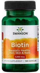 Viên mọc tóc Biotin của Mỹ Swanson Biotin 5mg 100 viên