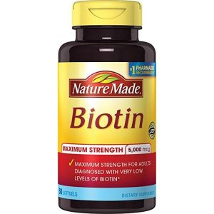 Viên uống hỗ trợ mọc tóc Nature Made Biotin 5000mcg 50 viên