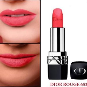 Son Dior Rouge màu 652 Euphoric Matte – Bright Coral hồng baby