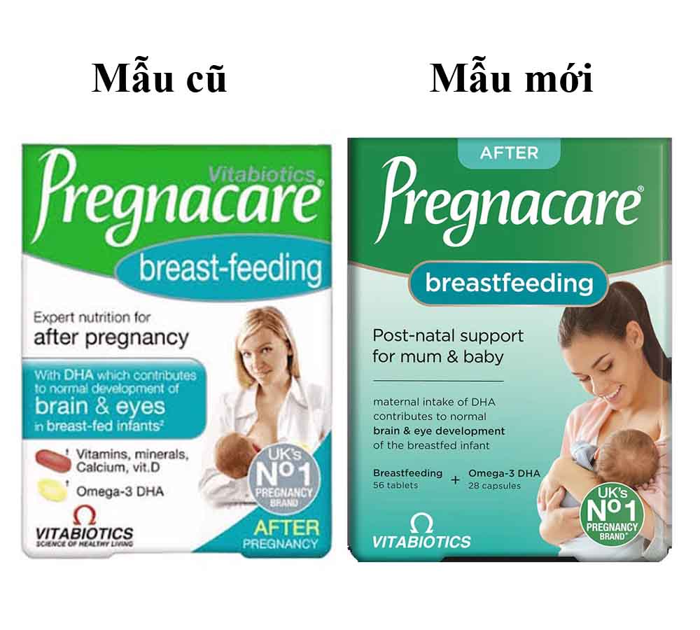 Vitamin tổng hợp cho mẹ sau sinh Pregnacare Breast-Feeding 84 viên mẫu mới