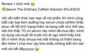 REVIEW tinh chất dưỡng mắt, giúp trị thâm, giảm bọng mắt The Ordinary 