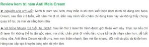 Kem huyết tơ tằm Anti Mela Cream review của khách hàng