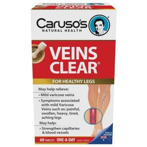 Thuốc trị suy giãn tĩnh mạch Caruso's Veins Clear 60 viên của Úc 1