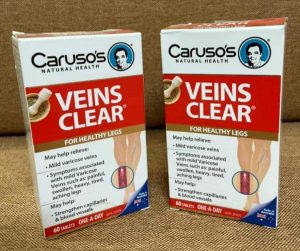 Thành phần thực phẩm chức năng suy tĩnh mạch Caruso's Veins Clear 