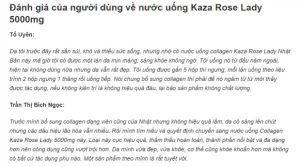 REVIEW nước uống Collagen Kaza Rose Lady 5000mg