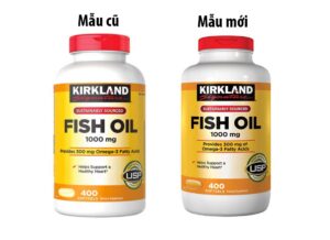 Dầu Cá Omega 3 Kirkland Signature Fish Oil 1000mg mẫu mới