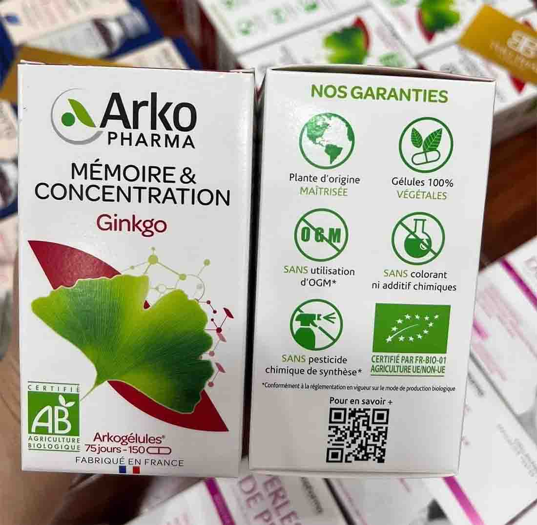 Ginkgo Arkopharma Pháp mẫu mới