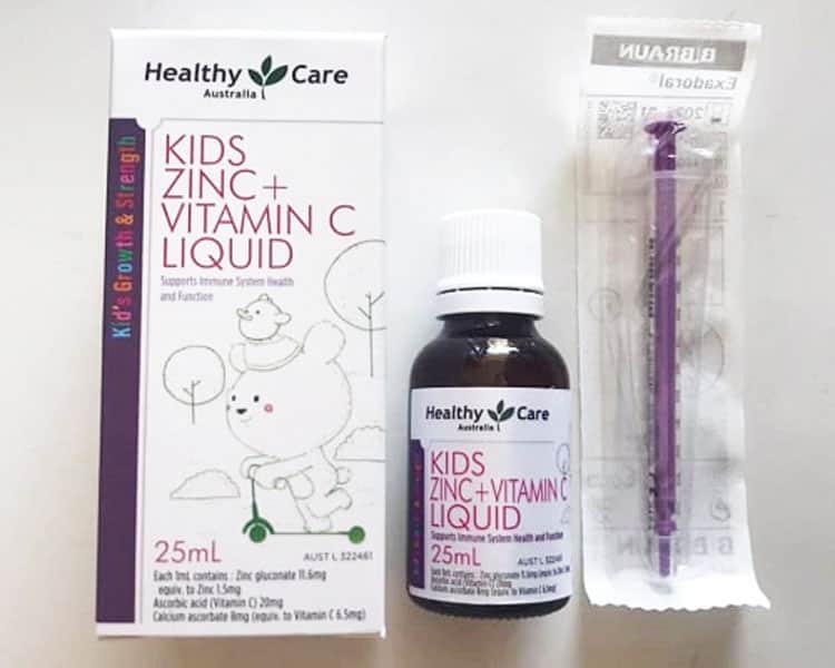 Kids Zinc + Vitamin C Liquid Healthy Care bổ xung kẽm và vitamin C -  XACHTAYNHAT.NET