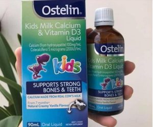 Thành phần của canxi khủng long Ostelin Kid Milk Calcium Vitamin D3 Liquid