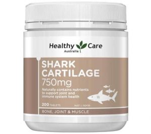 Sụn Vi Cá Mập Shark Cartilage 750mg Healthy Care 200 Viên Úc 1
