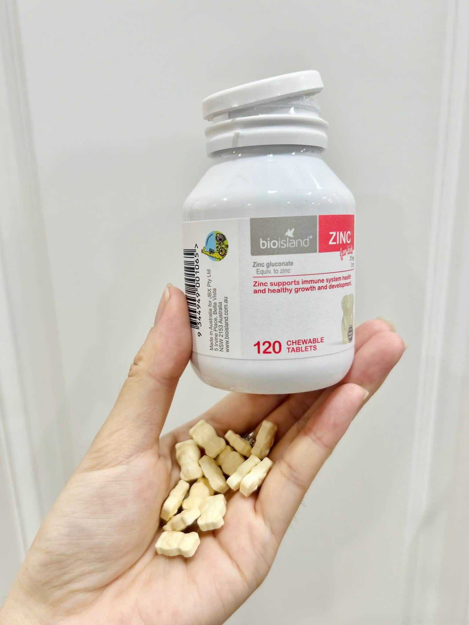 Viên nhai bổ sung kẽm Bio Island Zinc