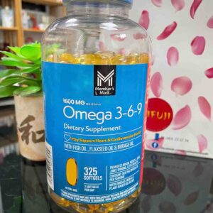 Viên uống dầu cá Omega 3 6 9 Supports Heart Health 1600mg 325 viên của Mỹ