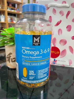 Viên uống dầu cá Omega 3 6 9 Supports Heart Health 1600mg 325 viên của Mỹ
