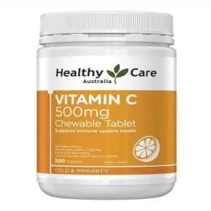 Viên nhai bổ sung Vitamin C Healthy Care 500mg Úc