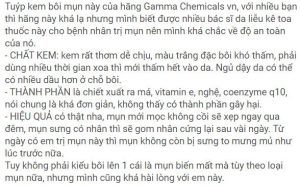 Review kem trị mụn Gamma Chemicals 