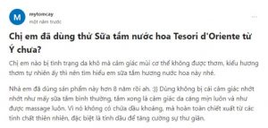 Sữa tắm Tesori D'oriente review 