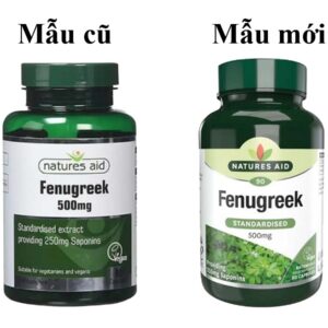 Viên lợi sữa cỏ cà ri Fenugreek Natures Aid 500mg