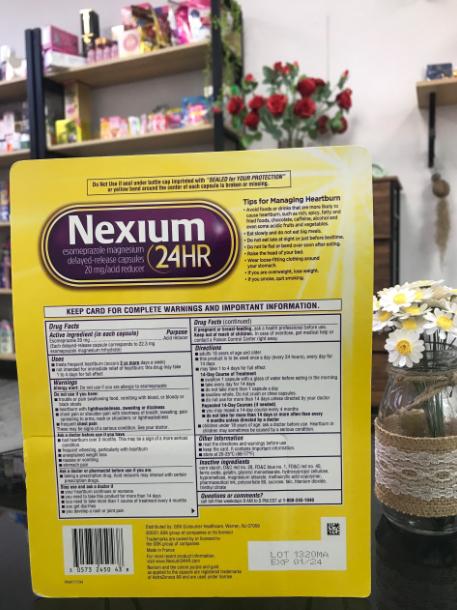 Mua thuốc trị ợ nóng, trào ngược acid Nexium 24HR chính hãng ở đâu? Giá bao nhiêu?