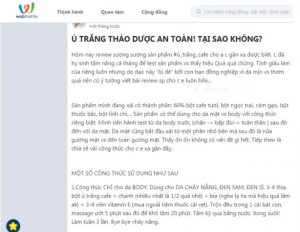 Ủ trắng Cafe REVIEW